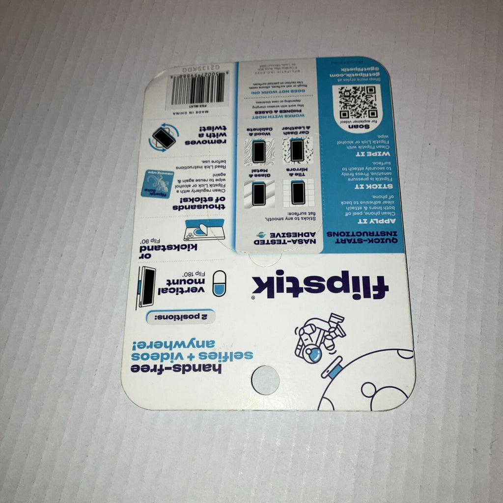 Flipstik Defy Gravity Cell Phone Stick & Stand - Classic Black - New