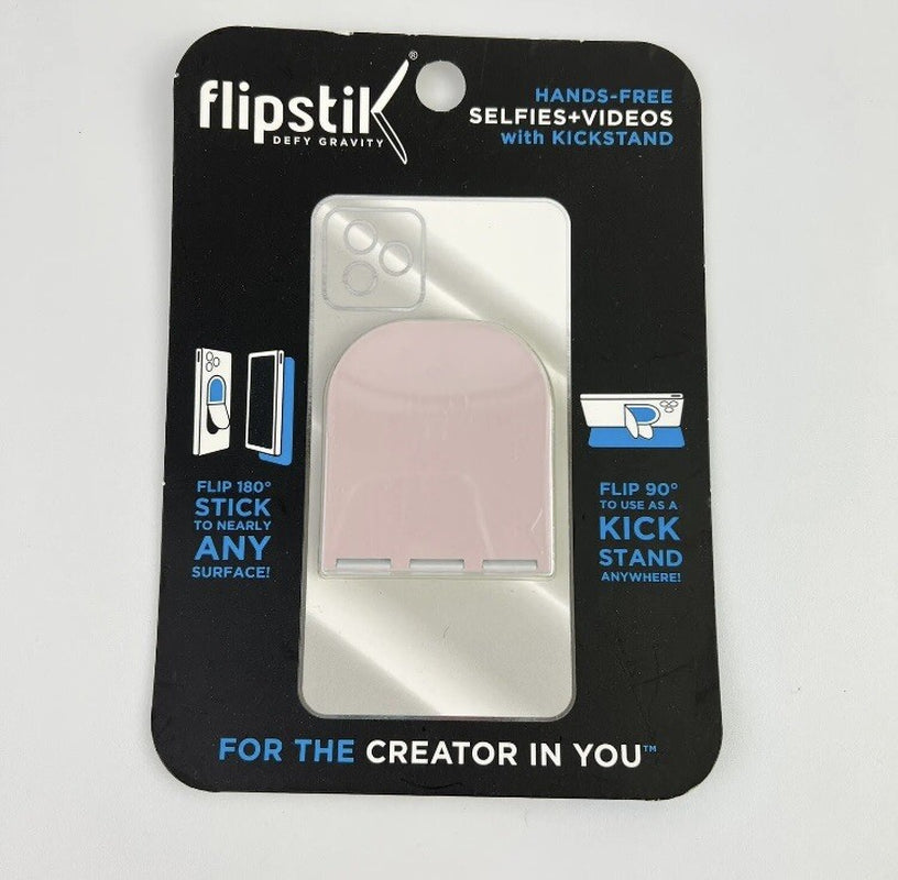 Flipstik Defy Gravity Cell Phone Stick and Stand, Pink, New