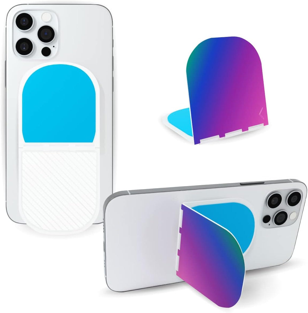New V2 - Foldable Adhesive Phone Mount - Stick Phone to Mirror, Window, Walls for Hands-Free Viewing, Selfies, or Videos - Tripod, & Kickstand - Featured in Shark Tank - Passion