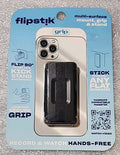 Flipstik Defy Gravity Cell Phone Stick & Stand with Grip Loop - Black