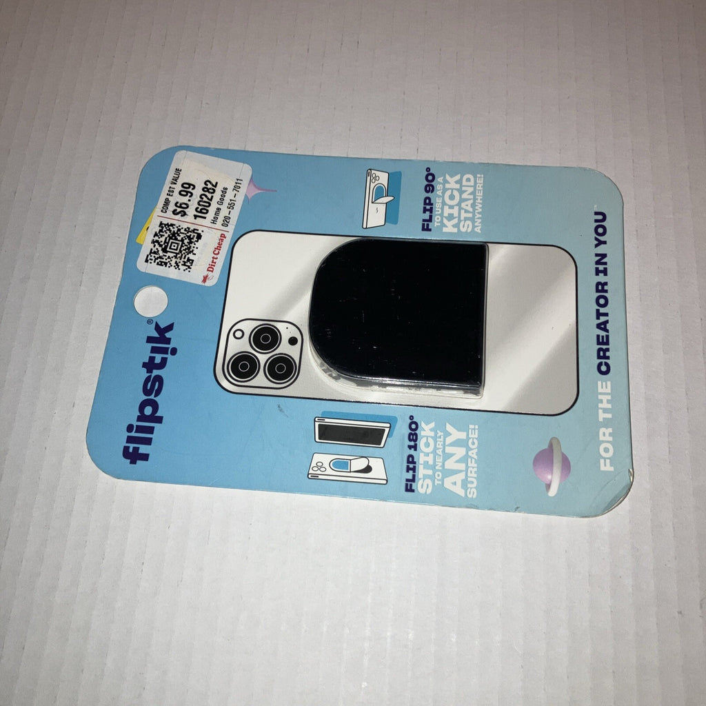 Flipstik Defy Gravity Cell Phone Stick & Stand - Classic Black - New