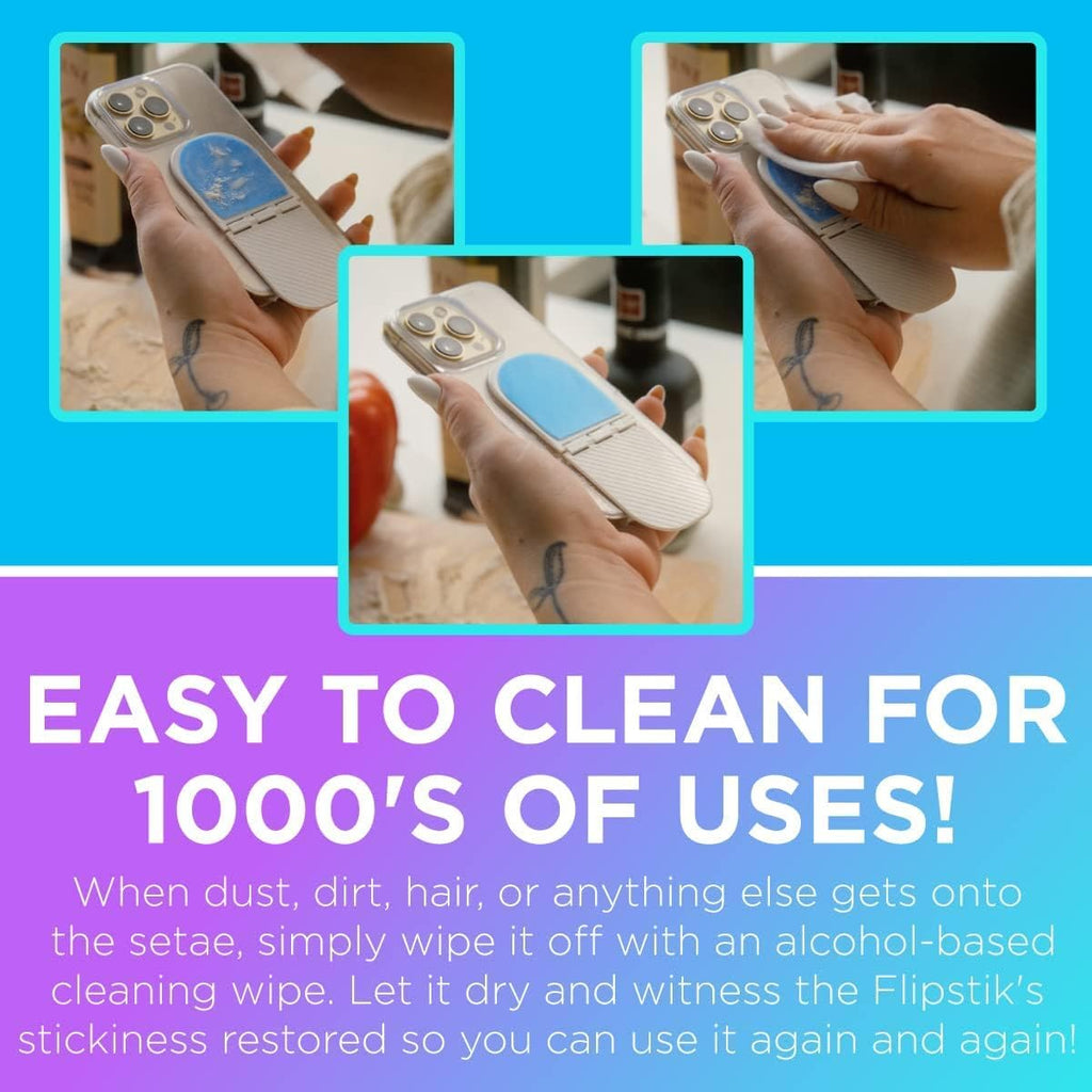 New V2 - Foldable Adhesive Phone Mount - Stick Phone to Mirror, Window, Walls for Hands-Free Viewing, Selfies, or Videos - Tripod, & Kickstand - Featured in Shark Tank - Passion
