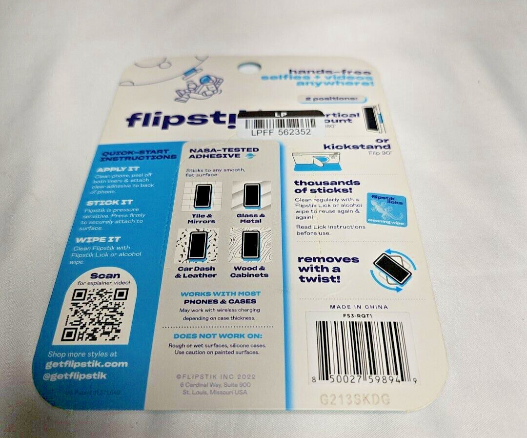 Flipstik Defy Gravity Cell Phone Stick & Stand - Rose Quartz